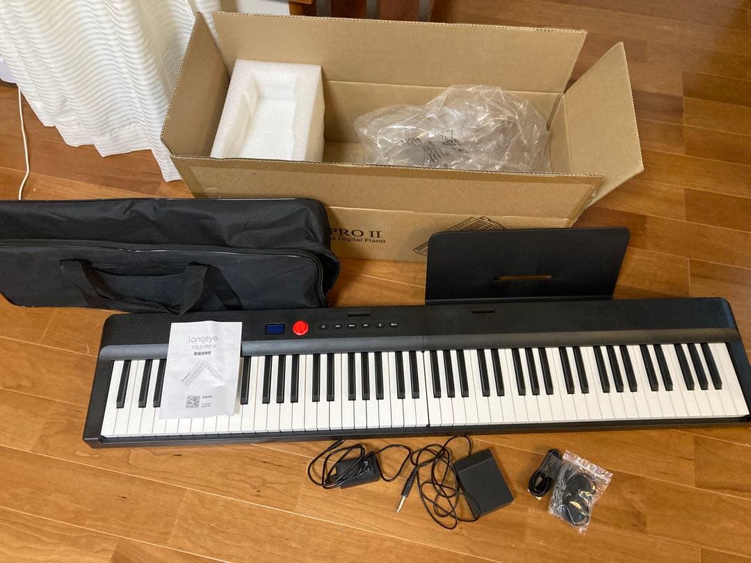 Longeye 電子ピアノ 88鍵盤 FOLD PRO II Amazon | 【音質アップ 折り畳み式】 Longeye 電子ピアノ 88鍵盤 FOLD