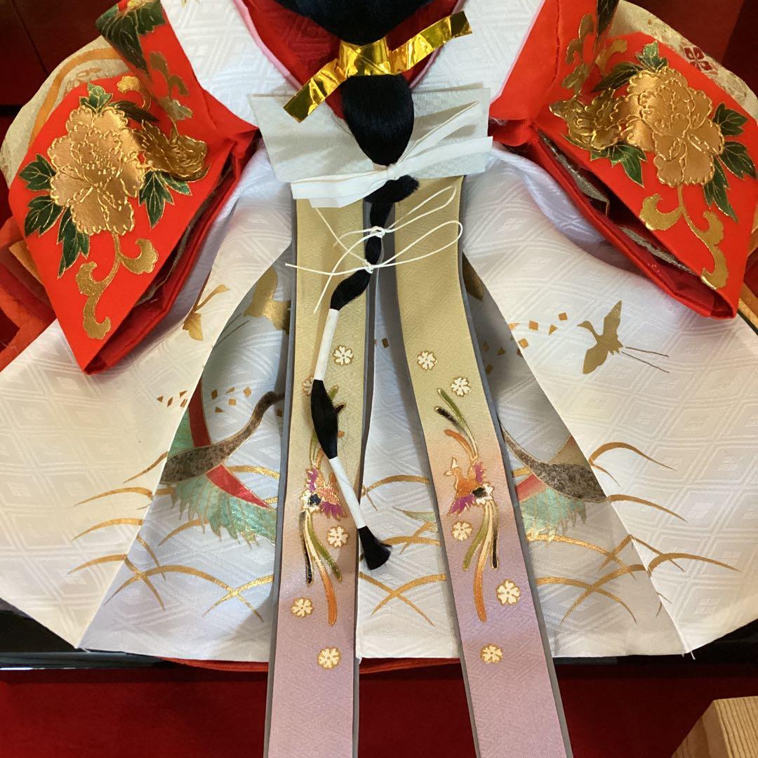 雛人形 親王飾り 水光齊祐月 ひめ咲きびな 頭師 聖祥 鳳凰 中古品