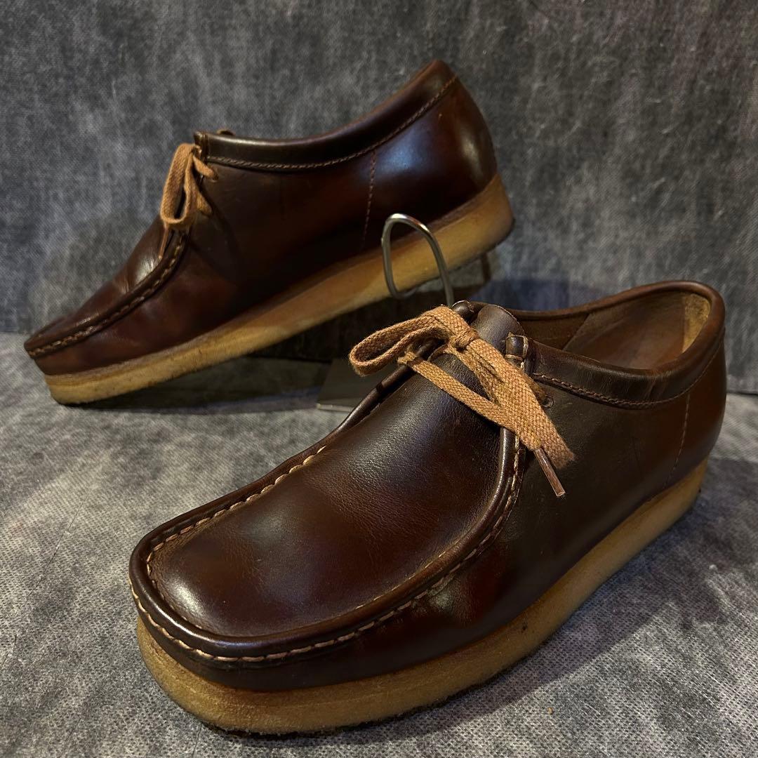 Clarks ワラビー UK8G 26cm ブラウン 革靴 レザーシューズ - メルカリ