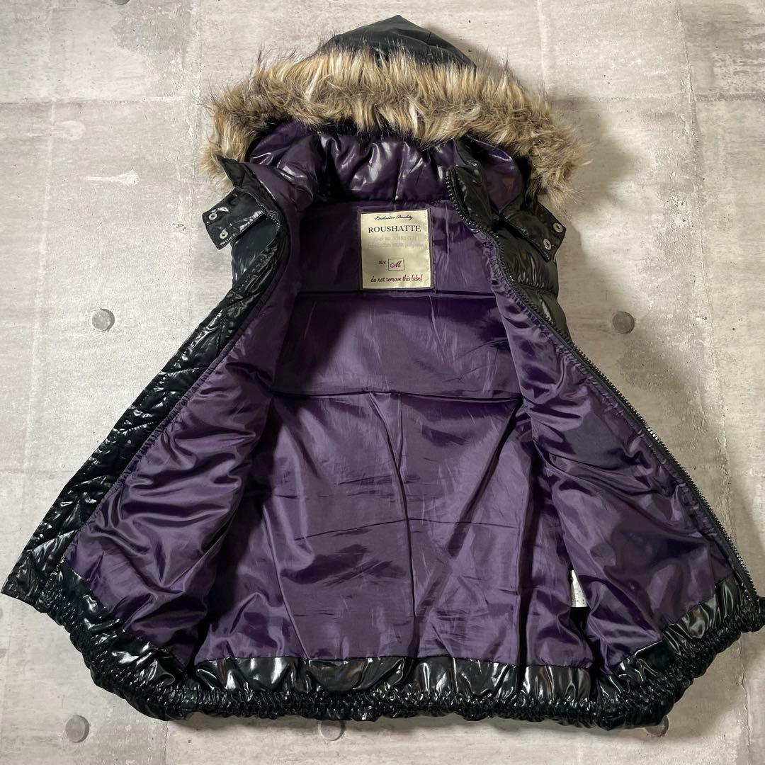 y2k ファー ダウンベスト 光沢 短丈 平成 ギャル男 00s archive - メルカリ