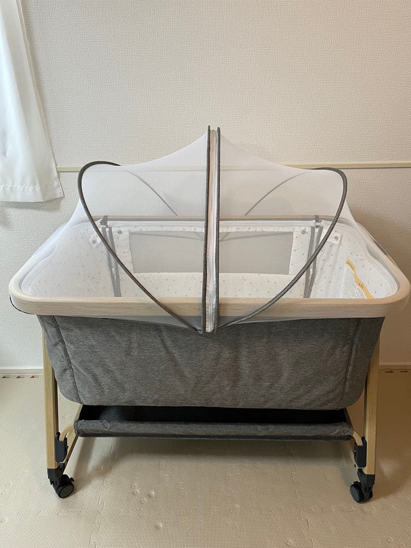 Maydolly ベビーベッド グレー キャスター付きHZDMJ 楽天市場】hzdmj ベビーベッド キャスター 添い寝 赤ちゃん 長く使える