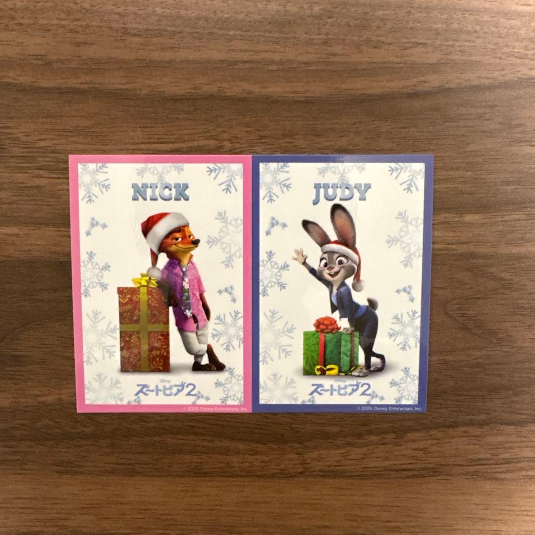 ズートピア映画館特典 ニック＆ジュディ ポストカード2枚セット - メルカリ