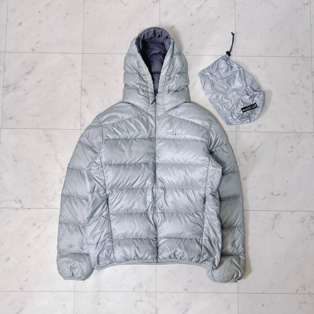 希少カラー》モンベル ライトアルパインダウンパーカ シルバー M