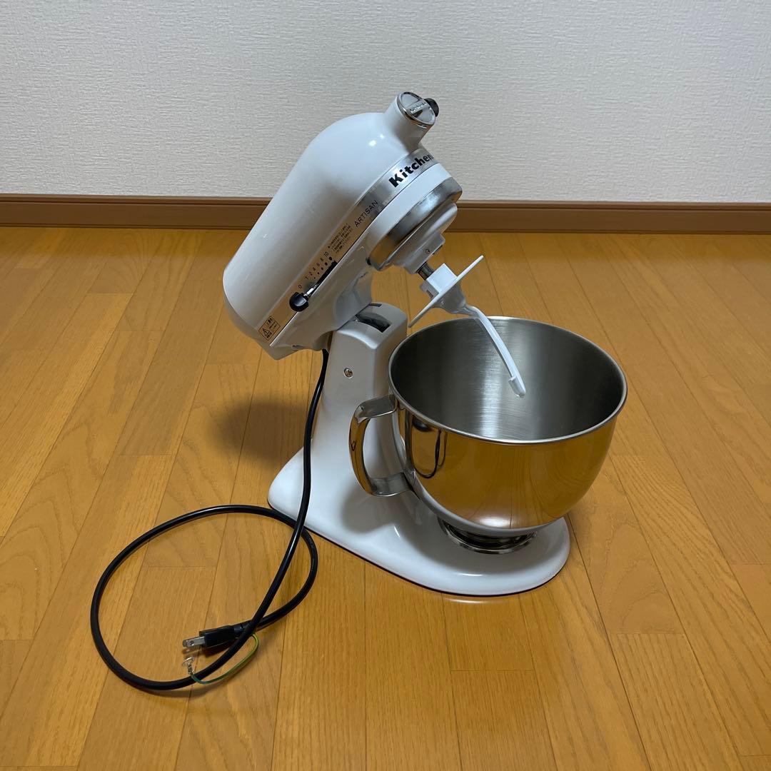 保証期間内】キッチンエイド スタンドミキサー4.8L（ホワイト）付属品