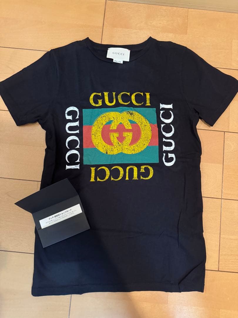 fa！GUCCI ブラックTシャツ サイズ10 Gucci プリント Tシャツ | ブラック | FARFETCH JP