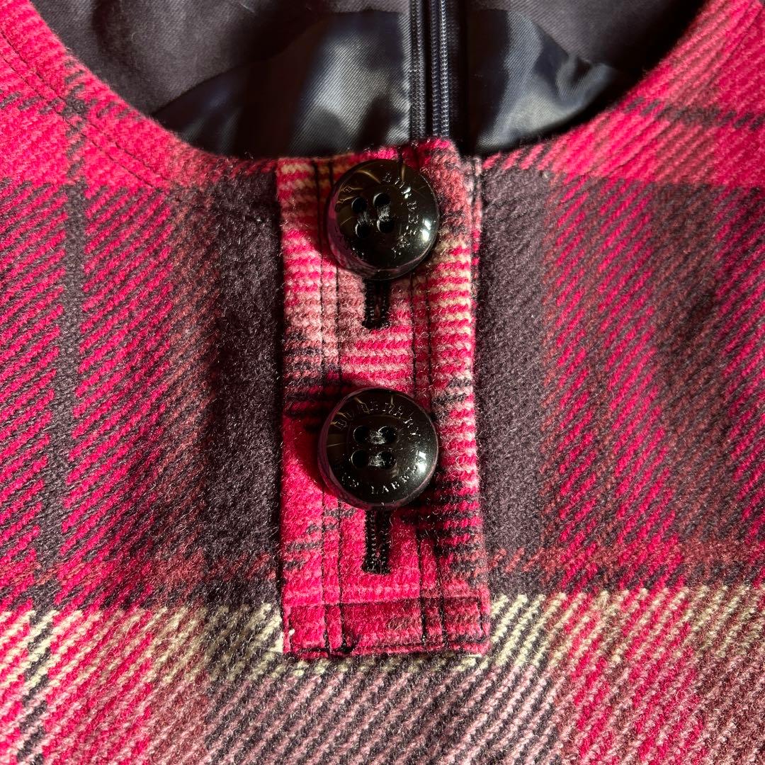 Burberry】バーバリー ノースリーブミニワンピース ピンク系チェック38