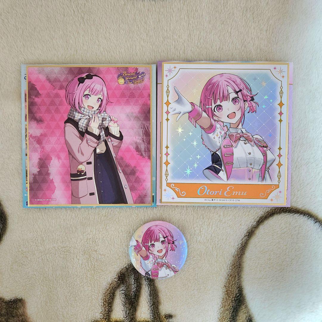 プロセカ えむ 色紙 缶バッジ 感謝祭 53C - メルカリ