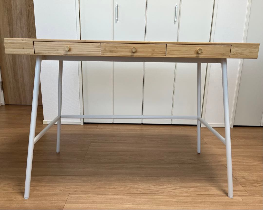 【美品】IKEA(イケア) リルオーセン LILLÅSEN LILLÅSEN リルオーセン デスク, 竹, 102x49 cm - IKEA