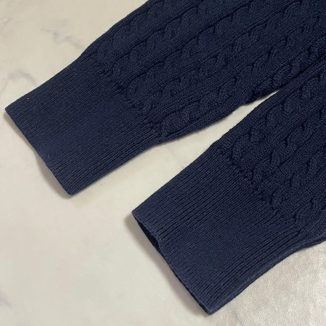 ポロラルフローレン ミニケーブルニット カーディガン ネイビー