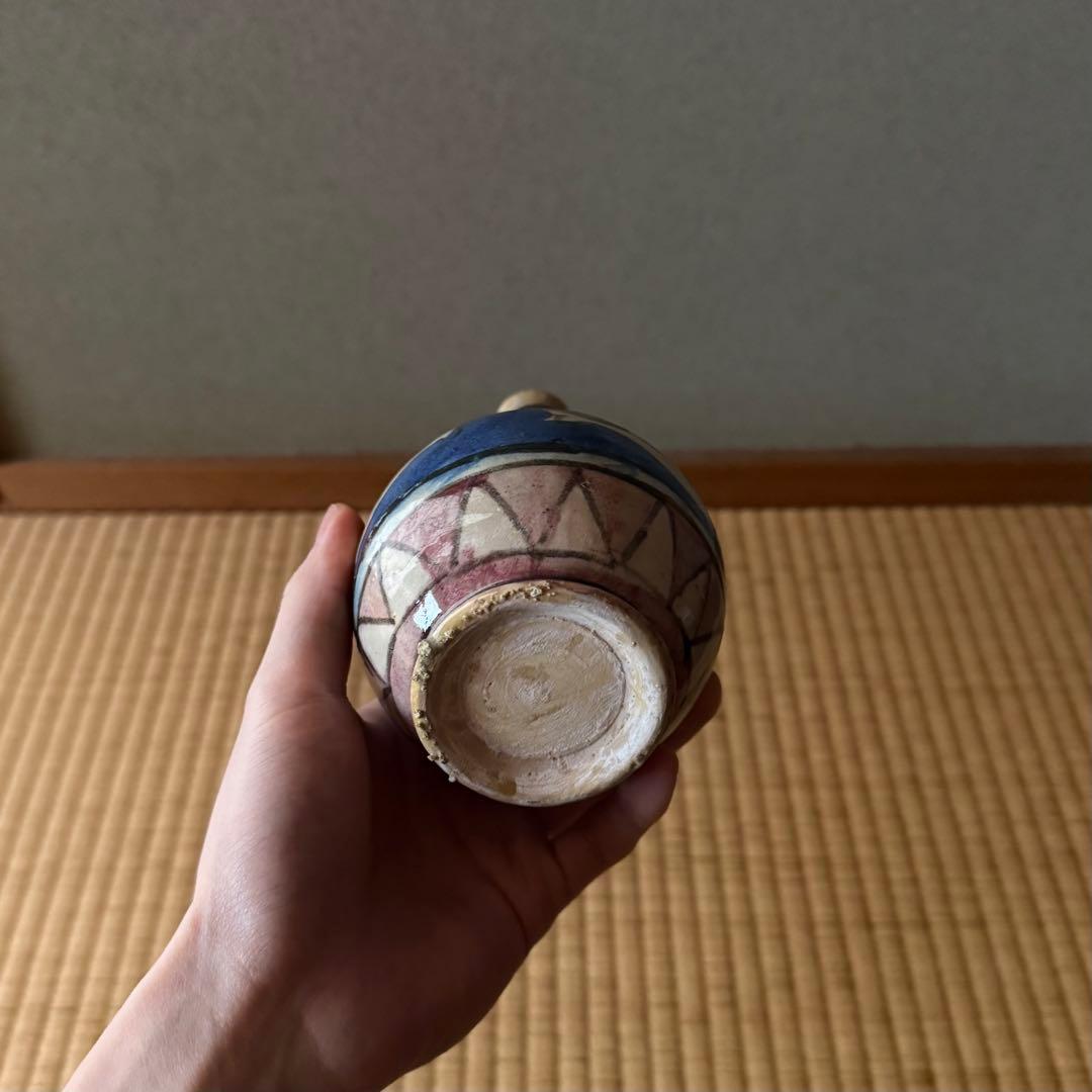 マジョリカ焼 マヨリカ焼 色絵魚文瓶 18世紀 古美術 骨董 デルフト