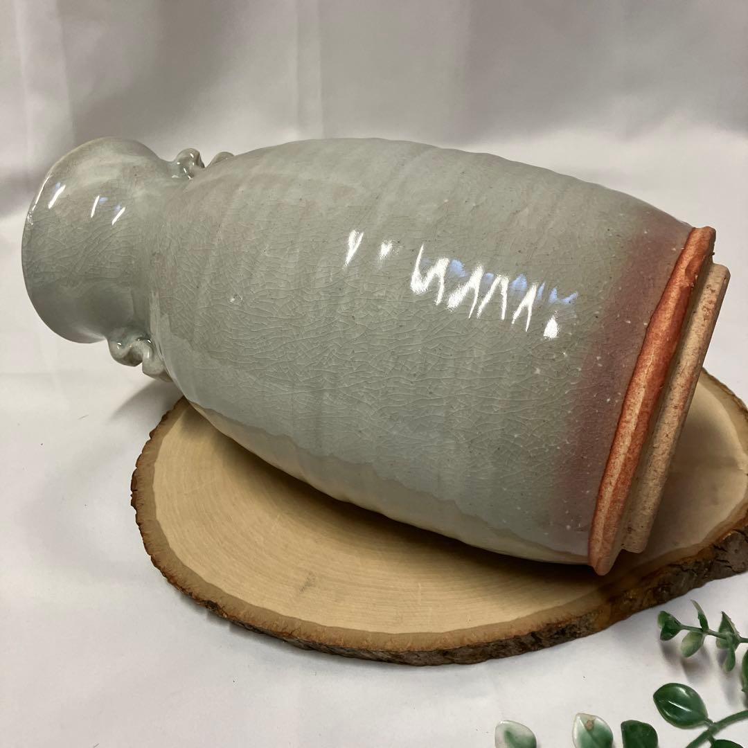 萩花入 天龍窯 要萩作 花瓶 花器 木箱入 服部要萩 華道 茶道 - メルカリ