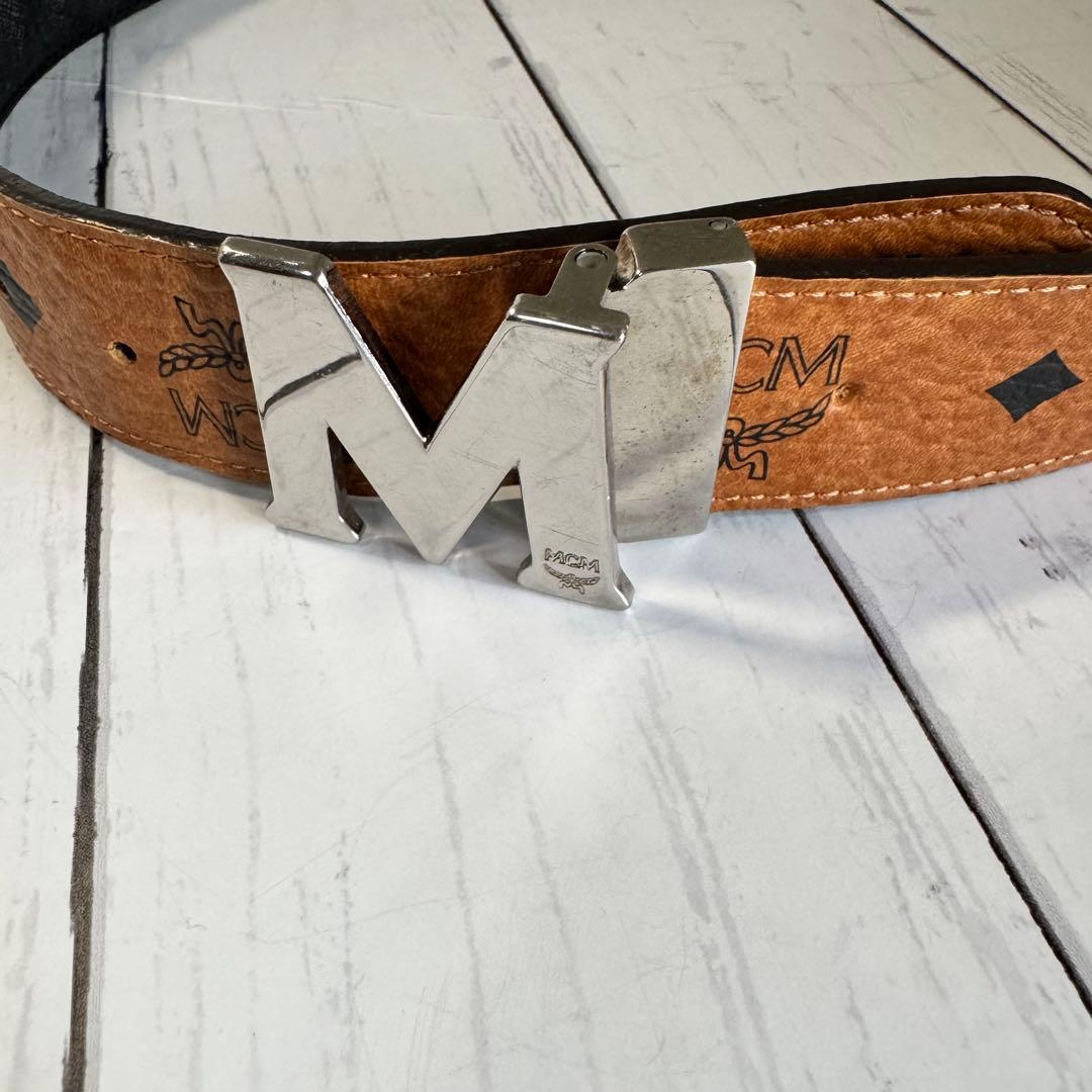 MCM エムシーエム ヴィセトス柄 メンズ リバーシブルベルト レザー