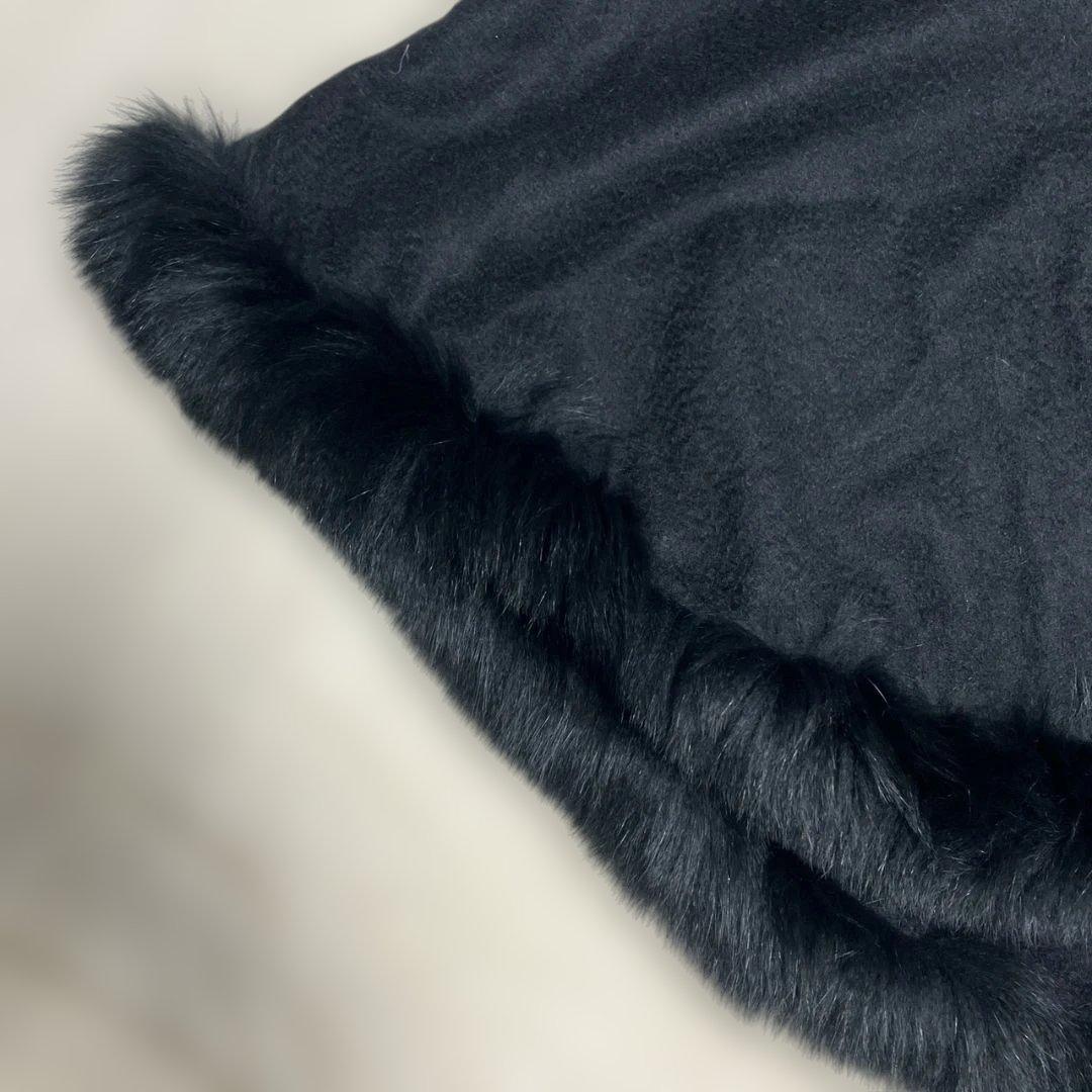GIVENCHY ムーンバット カシミア100% フォックスファー ポンチョ