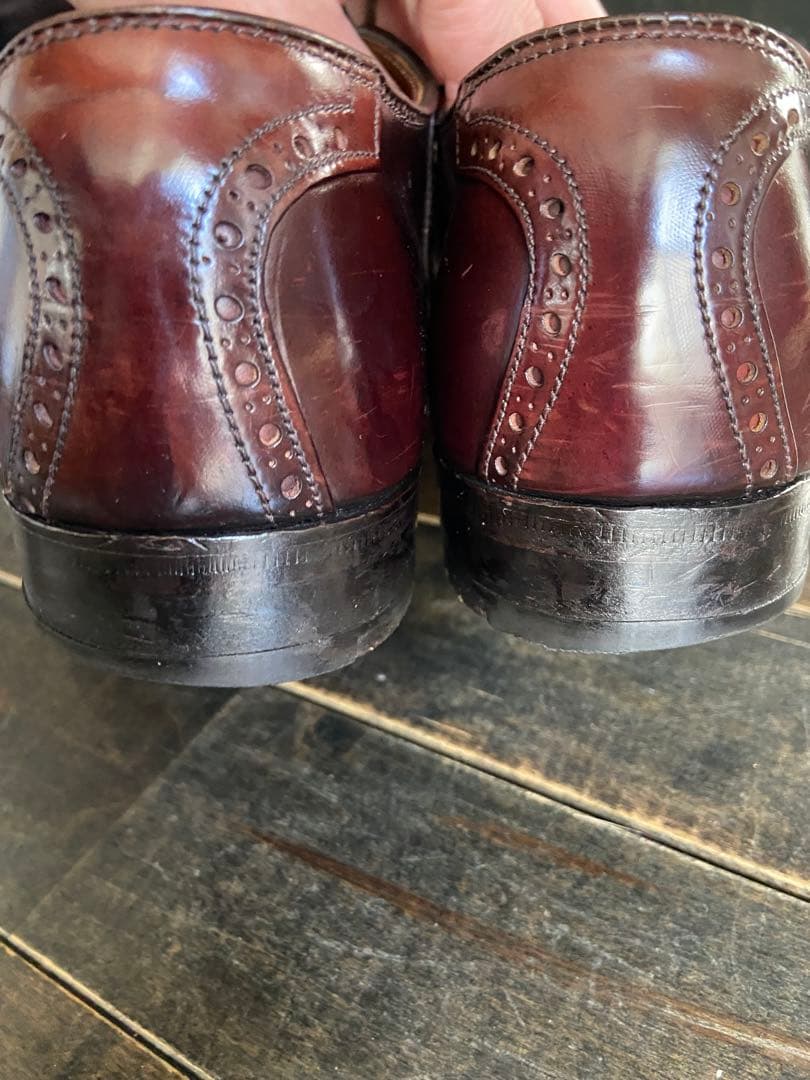 【SHIPS別注】Alden 994 コードバン サドル 6.5D バーガンディ