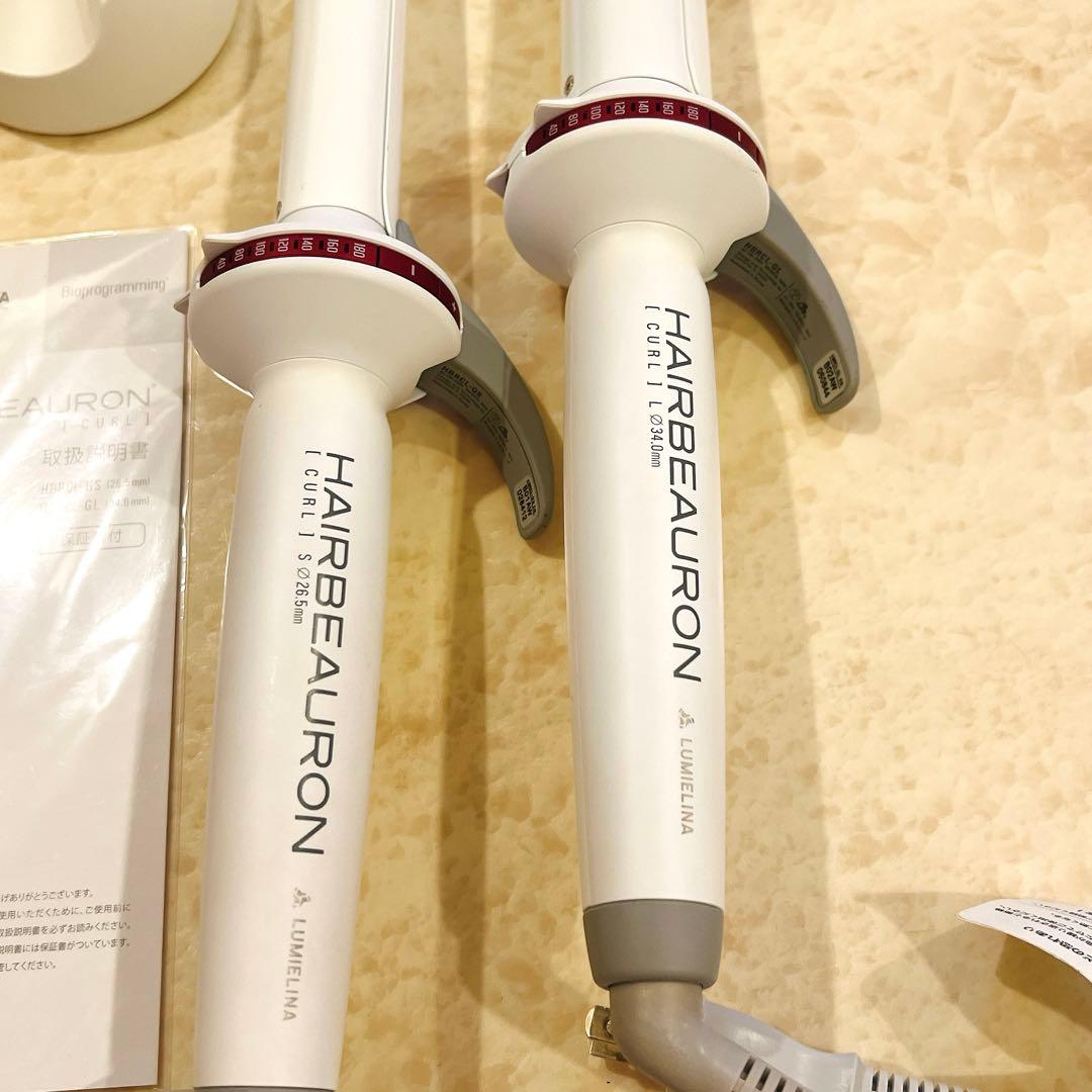 0*1様 HAIRBEAURON カールアイロン 34mm 26.5mm ２つ
