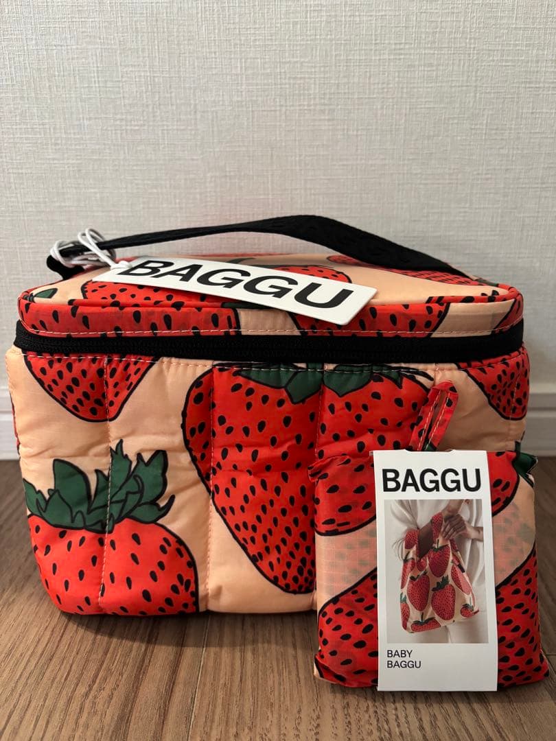 BAGGU BABY エコバッグ. ランチバッグ　ストロベリー柄セット 楽天市場】BAGGU バグー エコバッグ BABY ストロベリー ショッピング