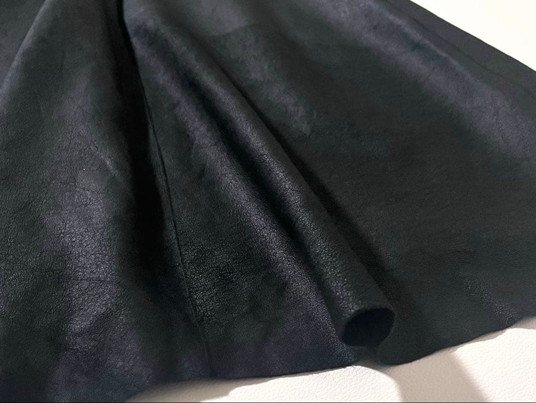 美品】リックオウエンス ラムレザー ワンピース 羊革 ブラック 黒