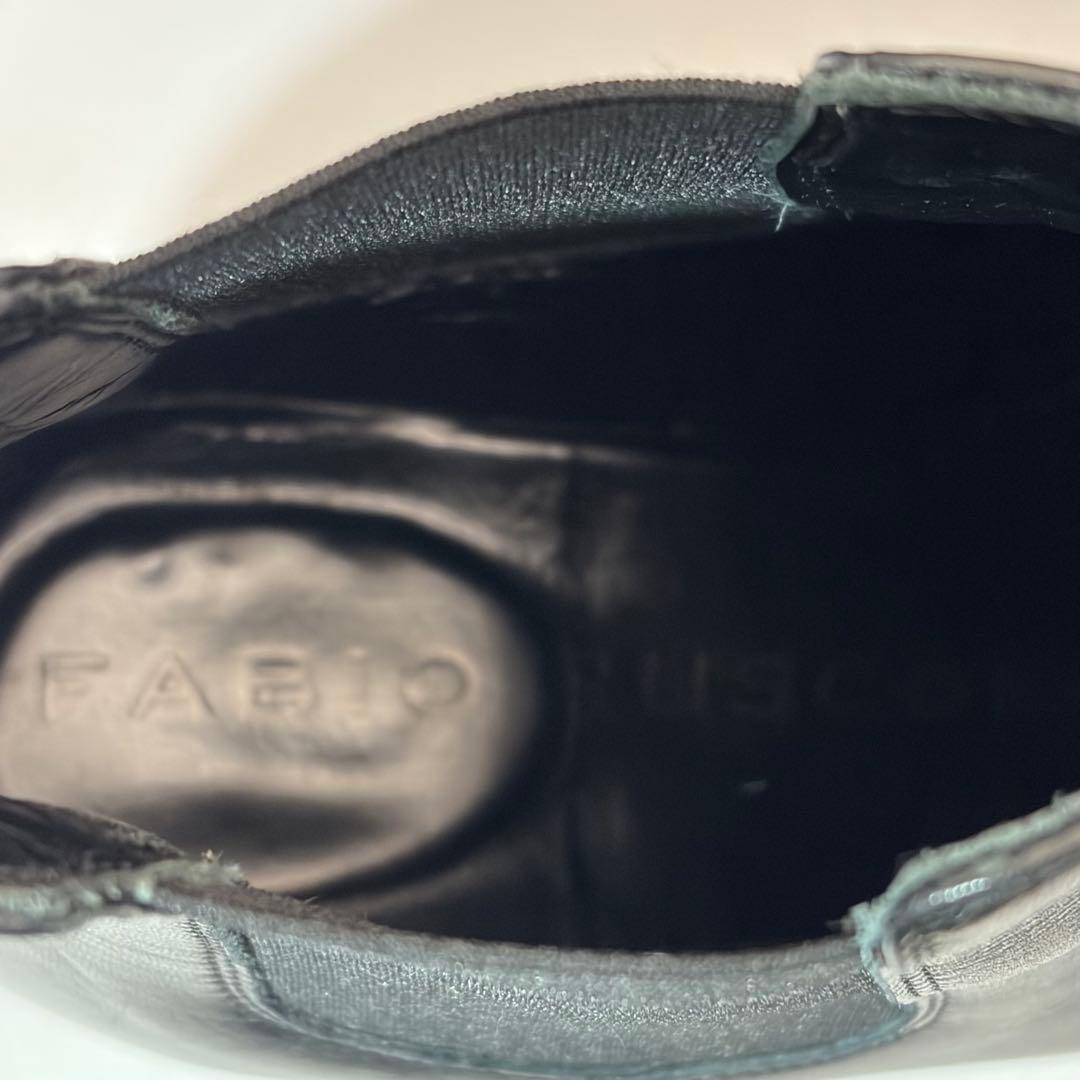 えいふりファビオルスコーニ サイドゴアブーツ 黒 37 23.5cm