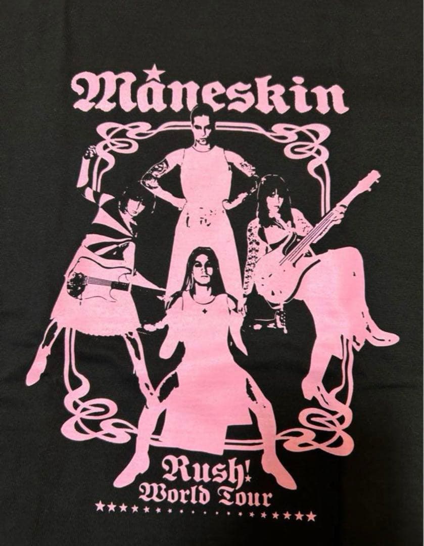 【新品】Måneskin rush! 公式ワールドツアーTシャツ XL Comfort Color Måneskin Rush Tour 2023 Shirt, Maneskin Shirt