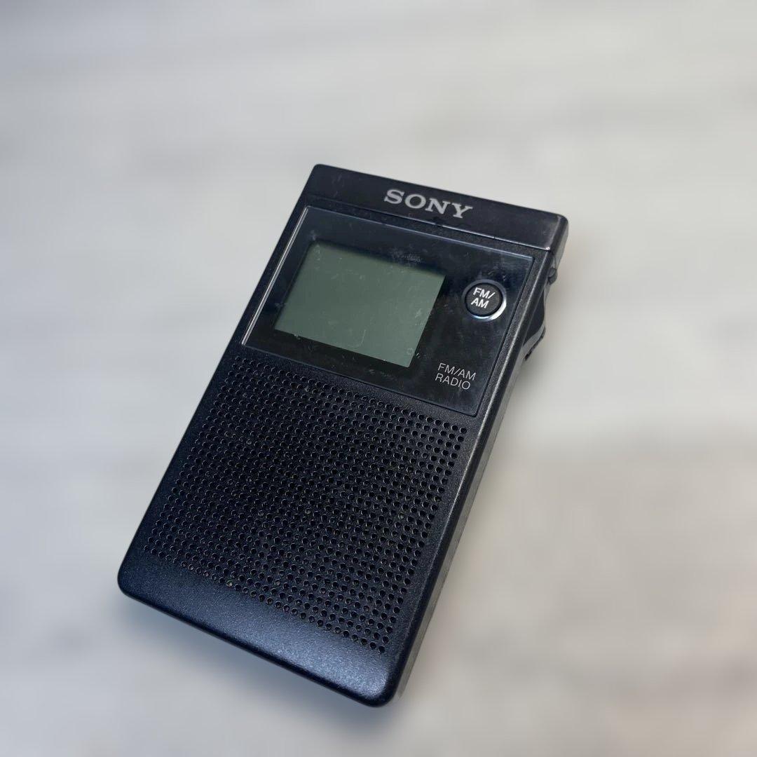 【値下げ】SONY FM/AM 携帯ラジオ SRF-R356 ソニー純正 ソニー PLLシンセサイザーラジオ FM/AM/ワイドFM対応 片耳巻取り 名刺