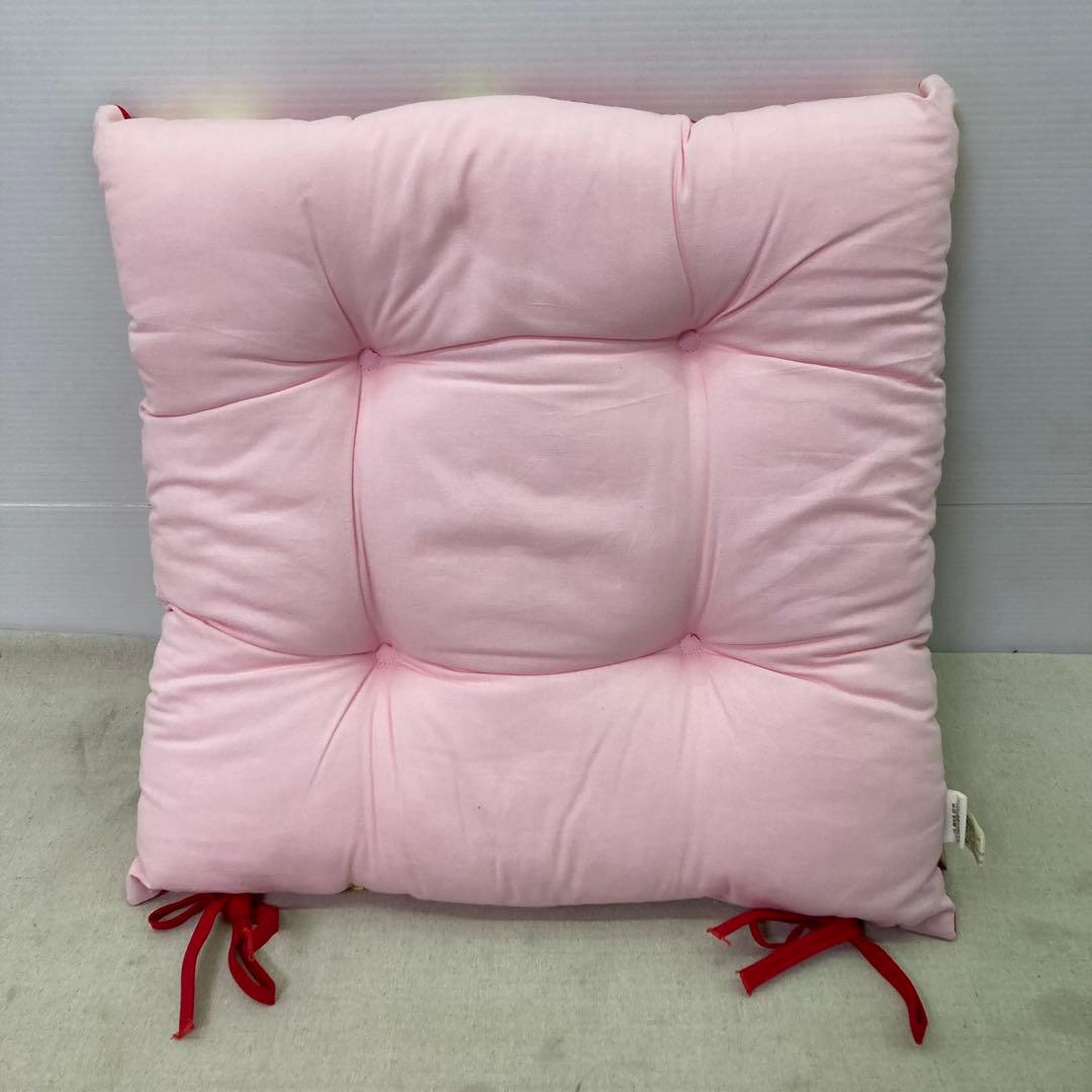 2002年製☆タグ付き】ハローキティ クッション 座布団 チェック