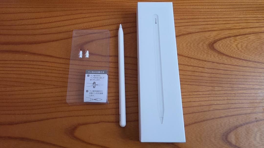 Apple Pencil 第2世代 MU8F2J/A 箱付 ペン先予備付 Apple Apple Pencil 2 アップルペンシル2 iPad Pro対応 アップル純正