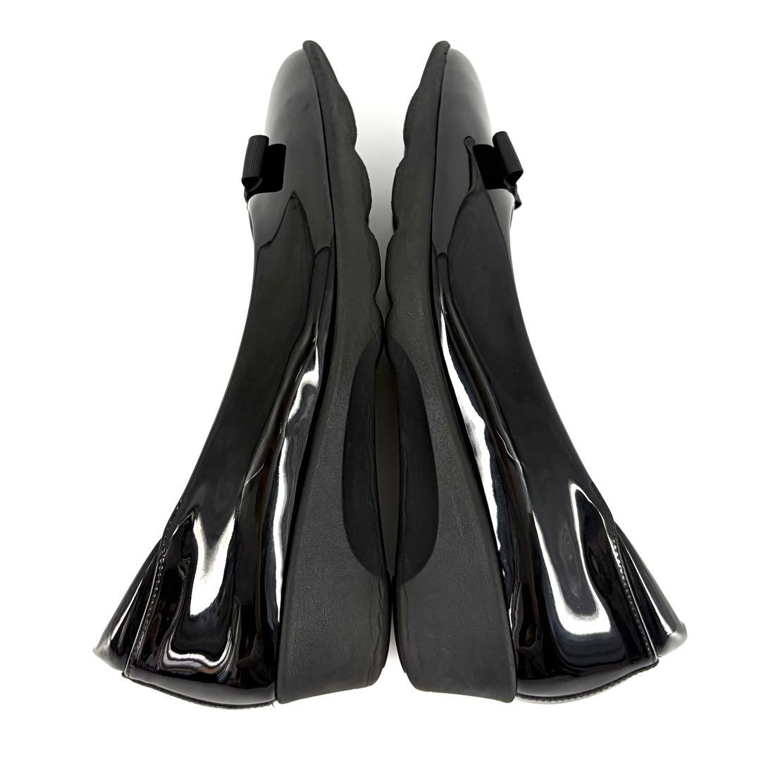 ヒルズアヴェニュー エナメル ウェーブソール ウエッジ 23cm - メルカリ