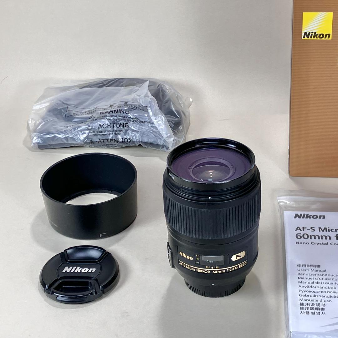 AF-S Micro NIKKOR 60mm f/2.8G ED 美品 Nikon Micro-Nikkor 60mm f2.8 AF-D Autofocus 1:1 Macro Lens [EXC+]