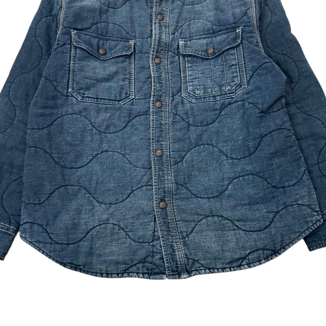 ポロラルフローレン デニム キルティング シャツ インディゴ ミル