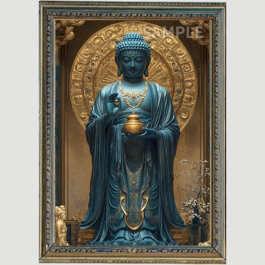 P2964 観音菩薩の開運アート【金運・厄除け・癒し】 - メルカリ