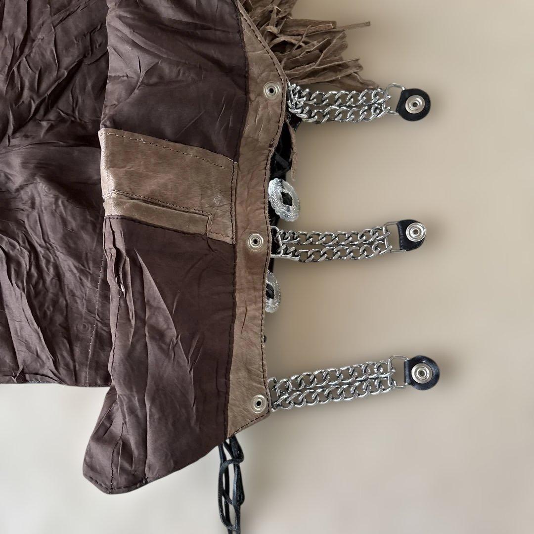 HUDSON LEATHER フリンジ レザージャケットXXL￼スナップボタン