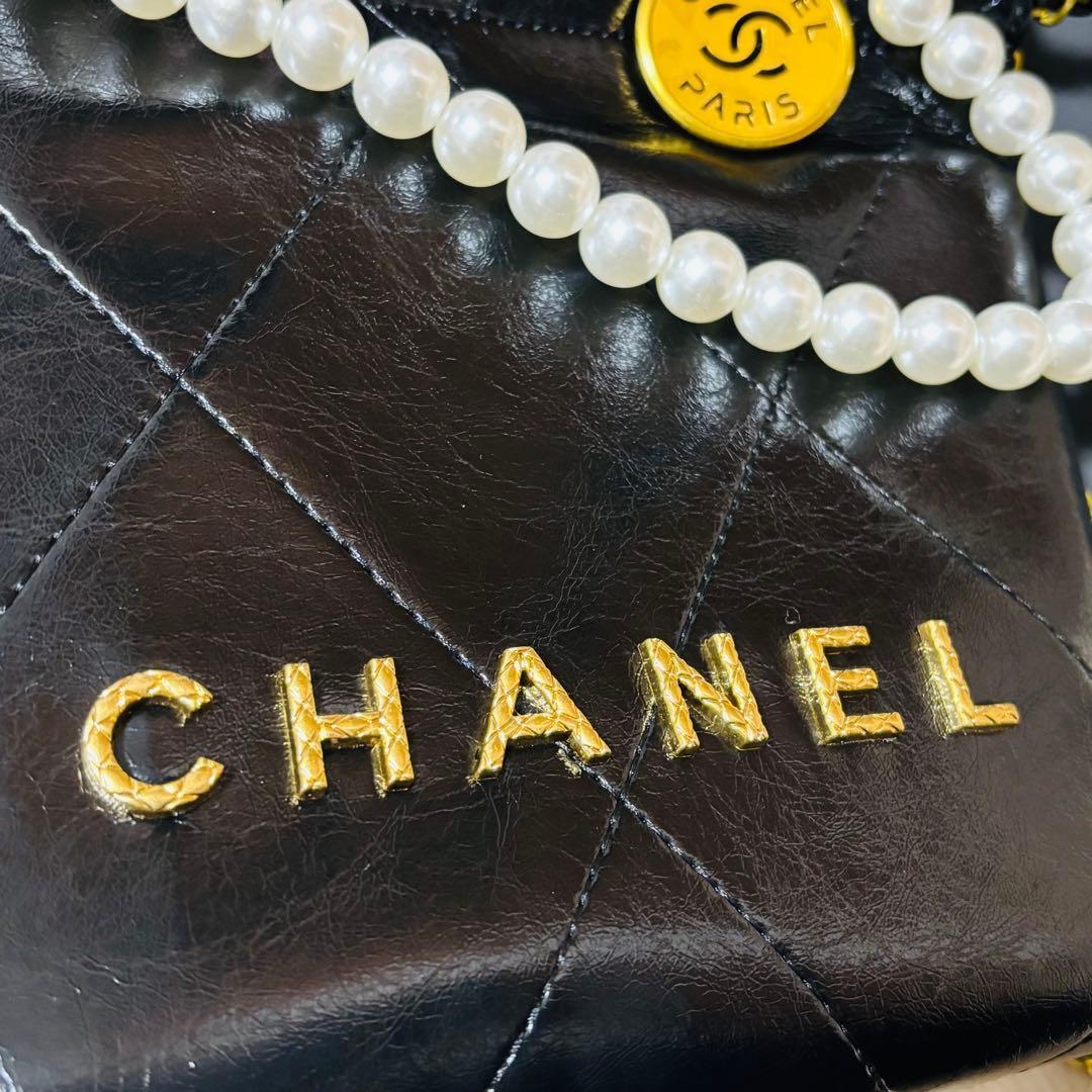 s*g様 CHANELノベルティチェーンショルダー2wayバッグエナメル加工
