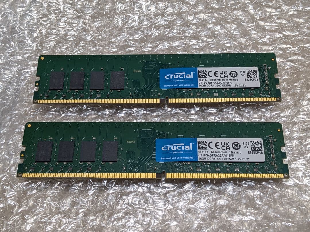 Crucial [DDR4-3200 32GB(16GBx2枚組)]M16FR Crucial 32GB Kit (16GBx2), 260-pin SODIMM, DDR4 PC4-21300, at