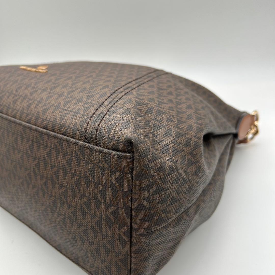 未使用級 マイケルコース ショルダーバッグ 2way pvc MK柄 ロゴ A4