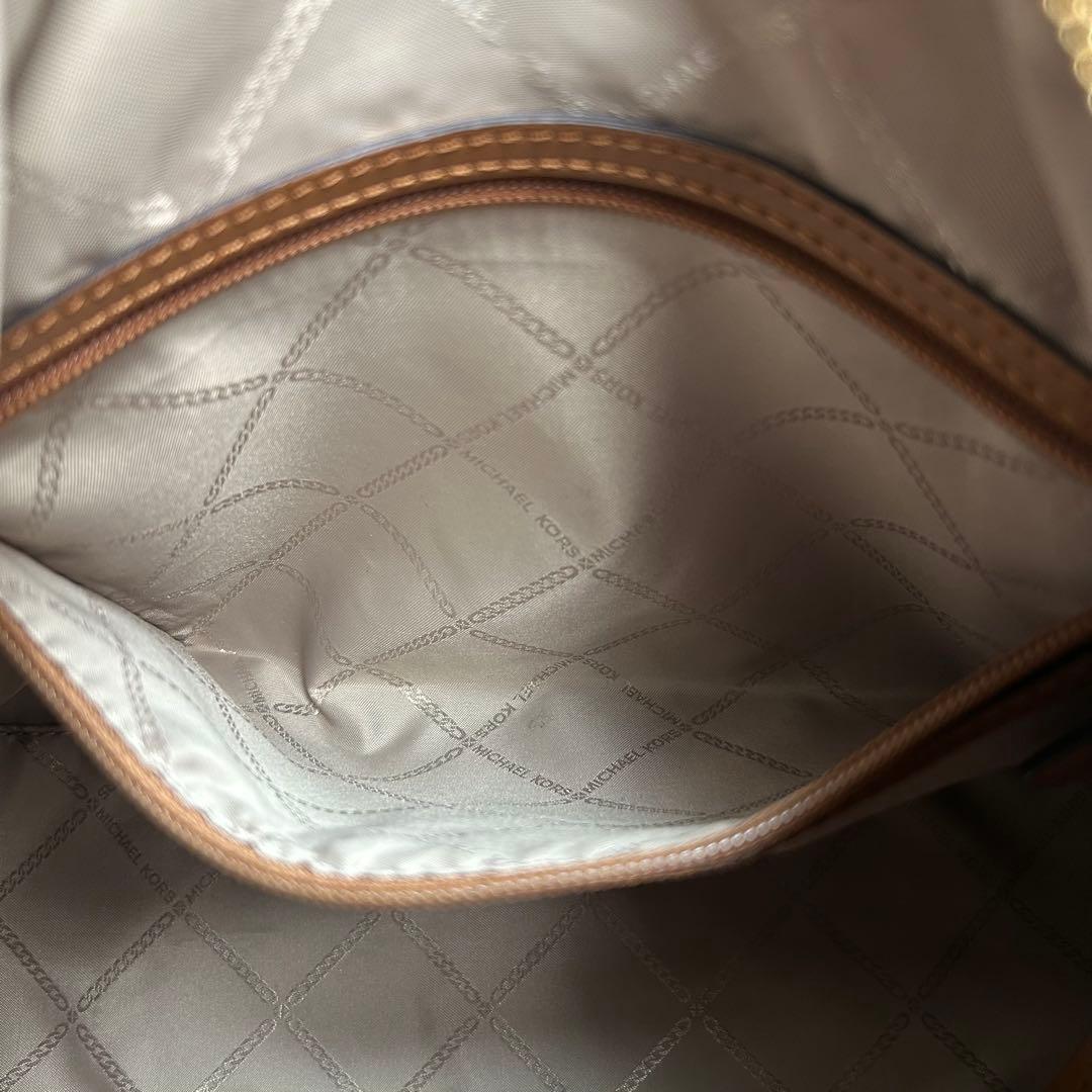 未使用級 マイケルコース ショルダーバッグ 2way pvc MK柄 ロゴ A4
