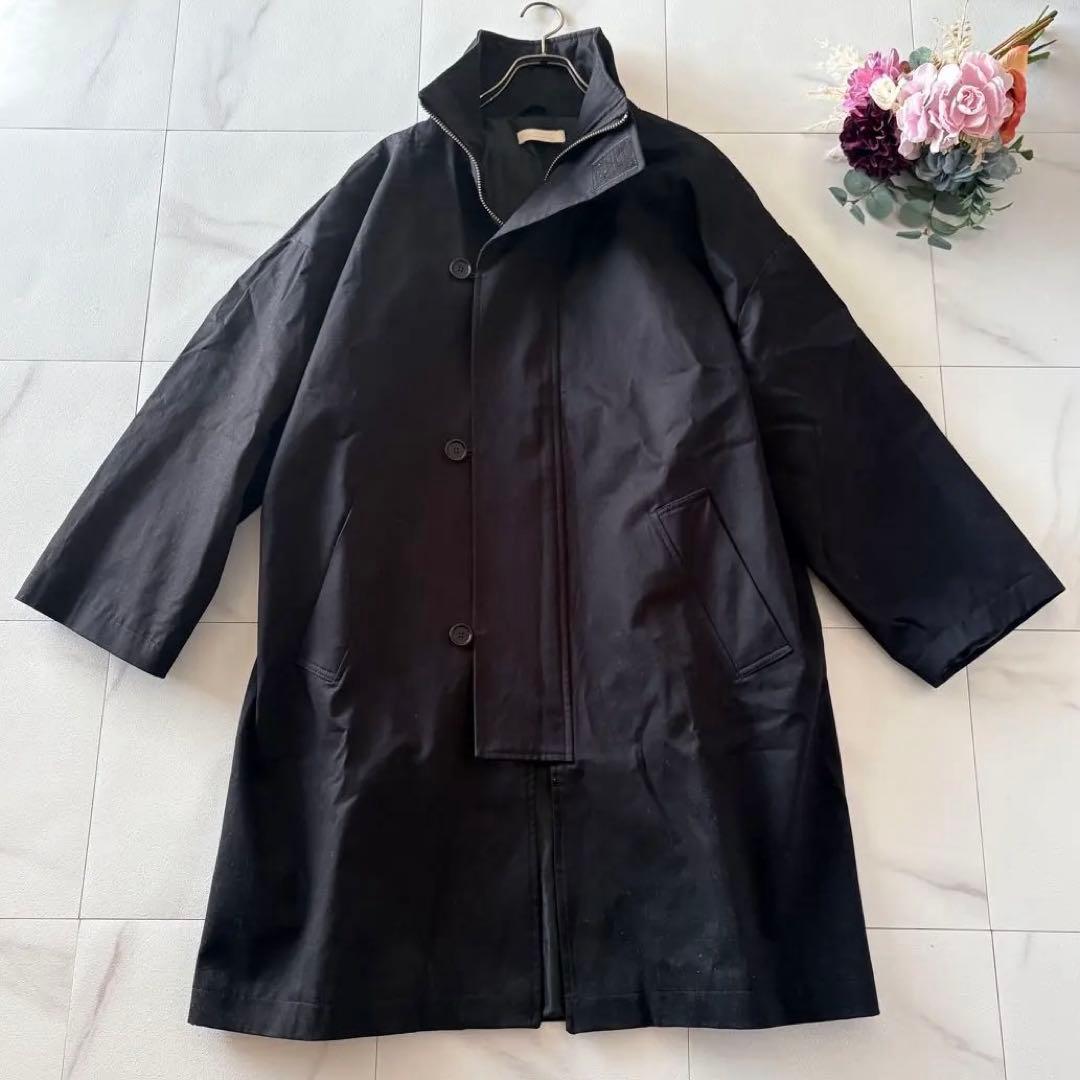 NO.7-131 mfpen ロングコート　黒　S アウター