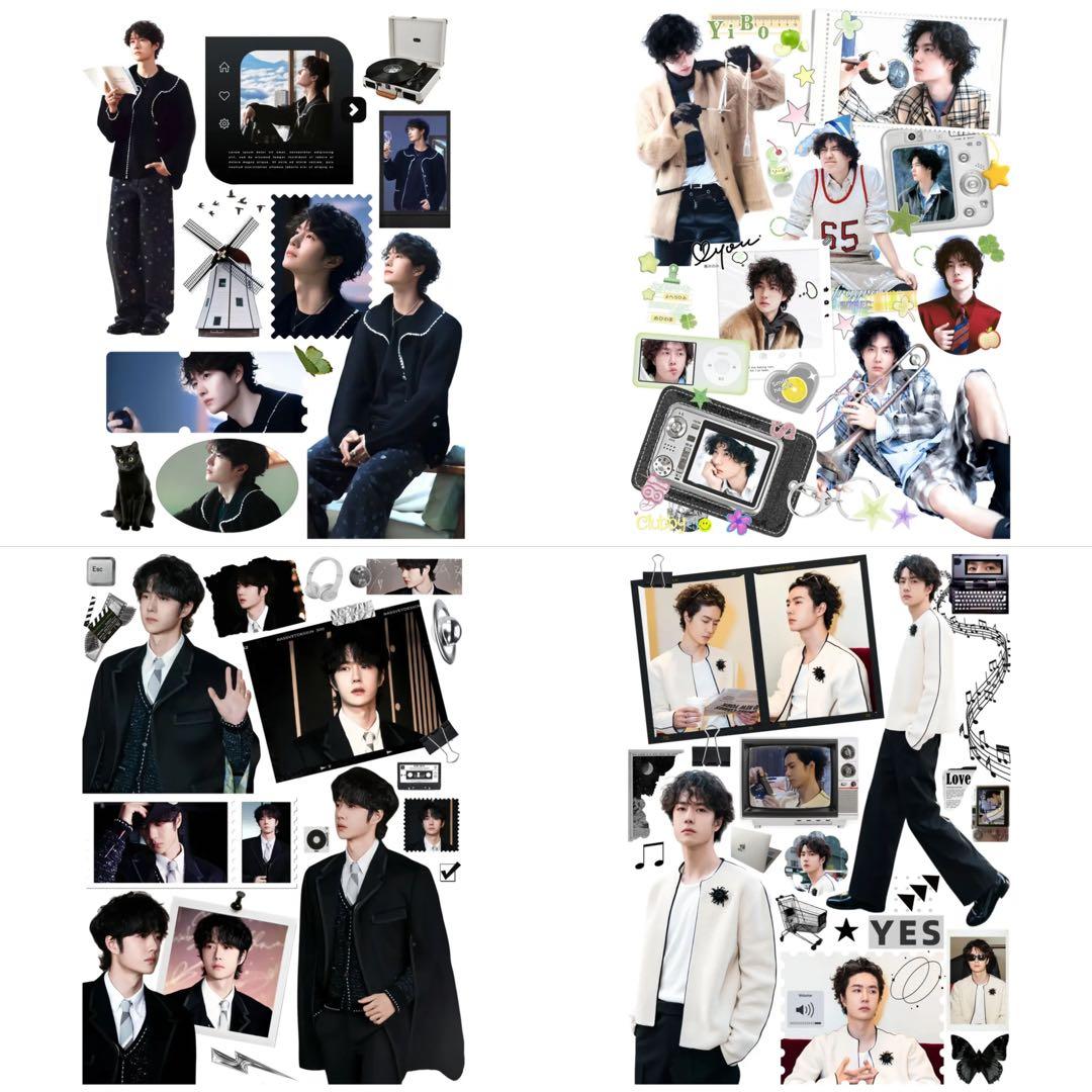 19×25cm 王一博 デザイン 転写耐油防水ステッカー 28枚 - メルカリ