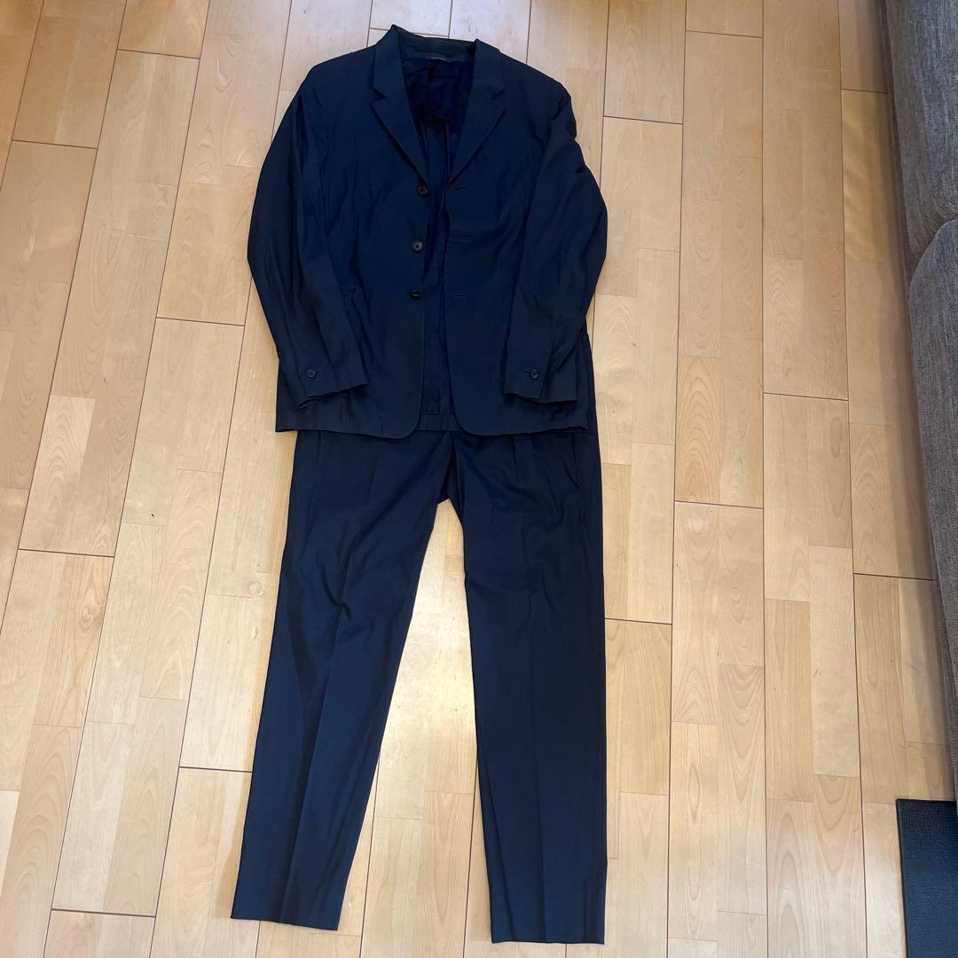 プラダ　上下　46 ネイビー PRADA（プラダ） フーディダウンジャケット ネイビー 紺 ポリエステル