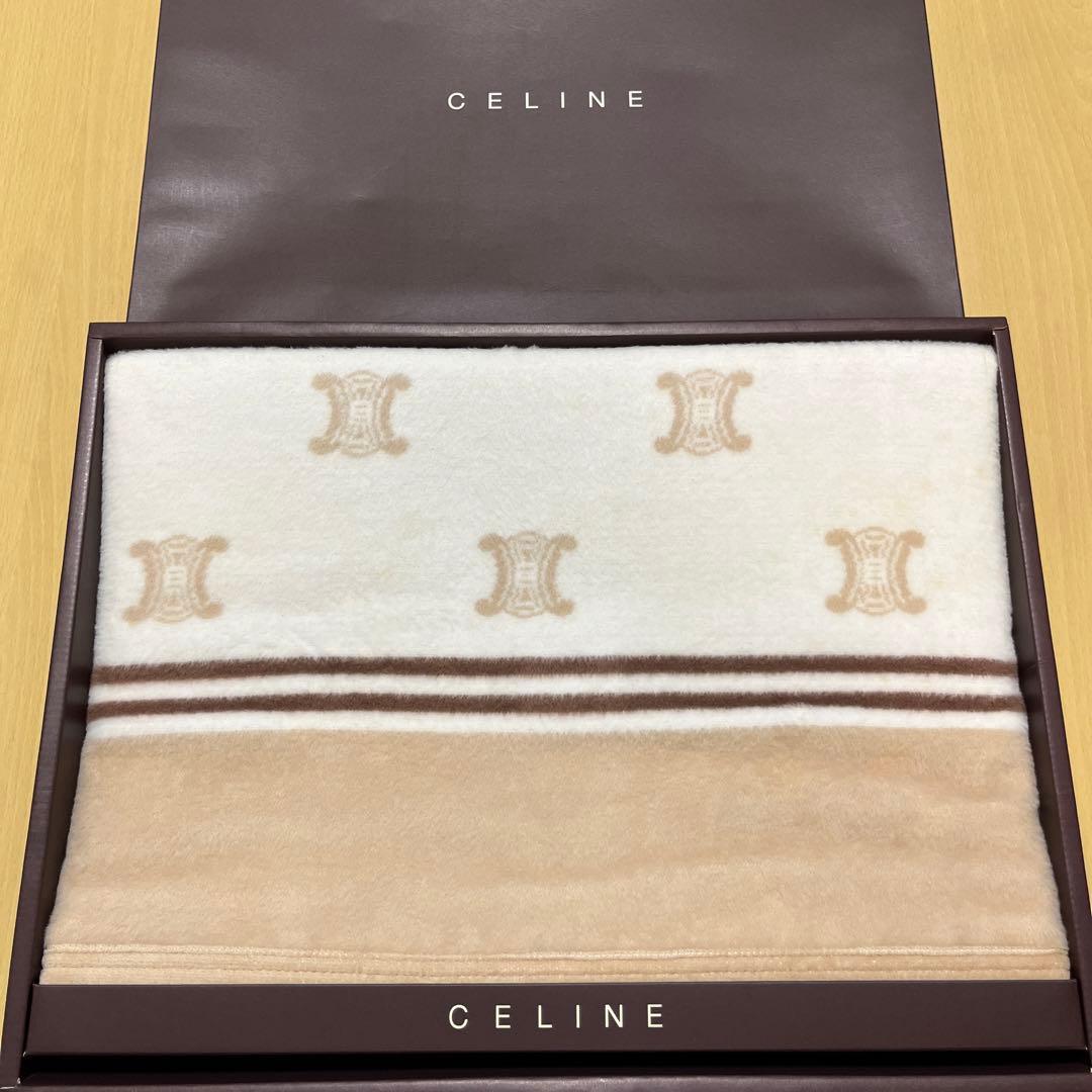 CELINE セリーヌ ブランケット マカダム柄 ハーフケット 綿ハーフ