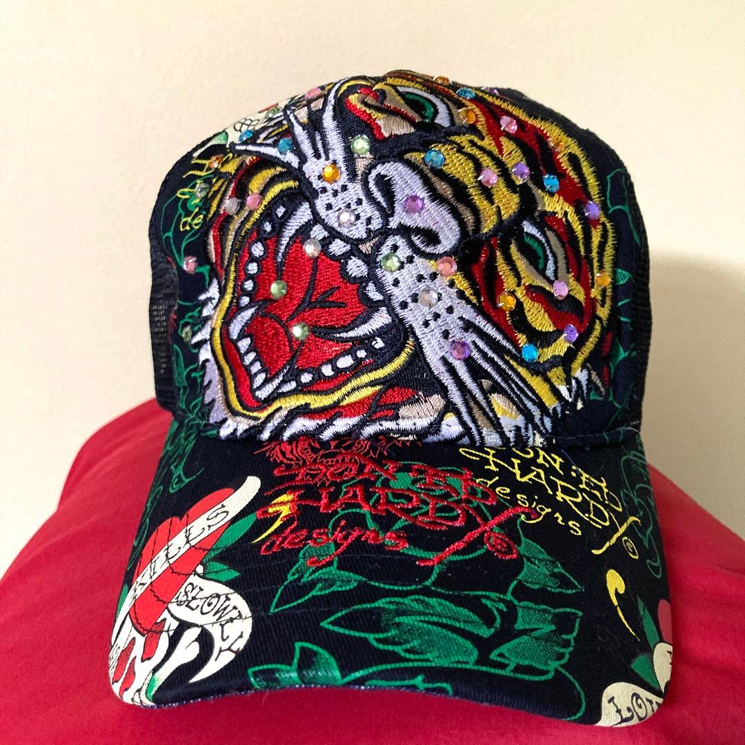 エドハーディー Ed Hardy キャップ 帽子 スカル ドクロ 虎 刺繡 - メルカリ