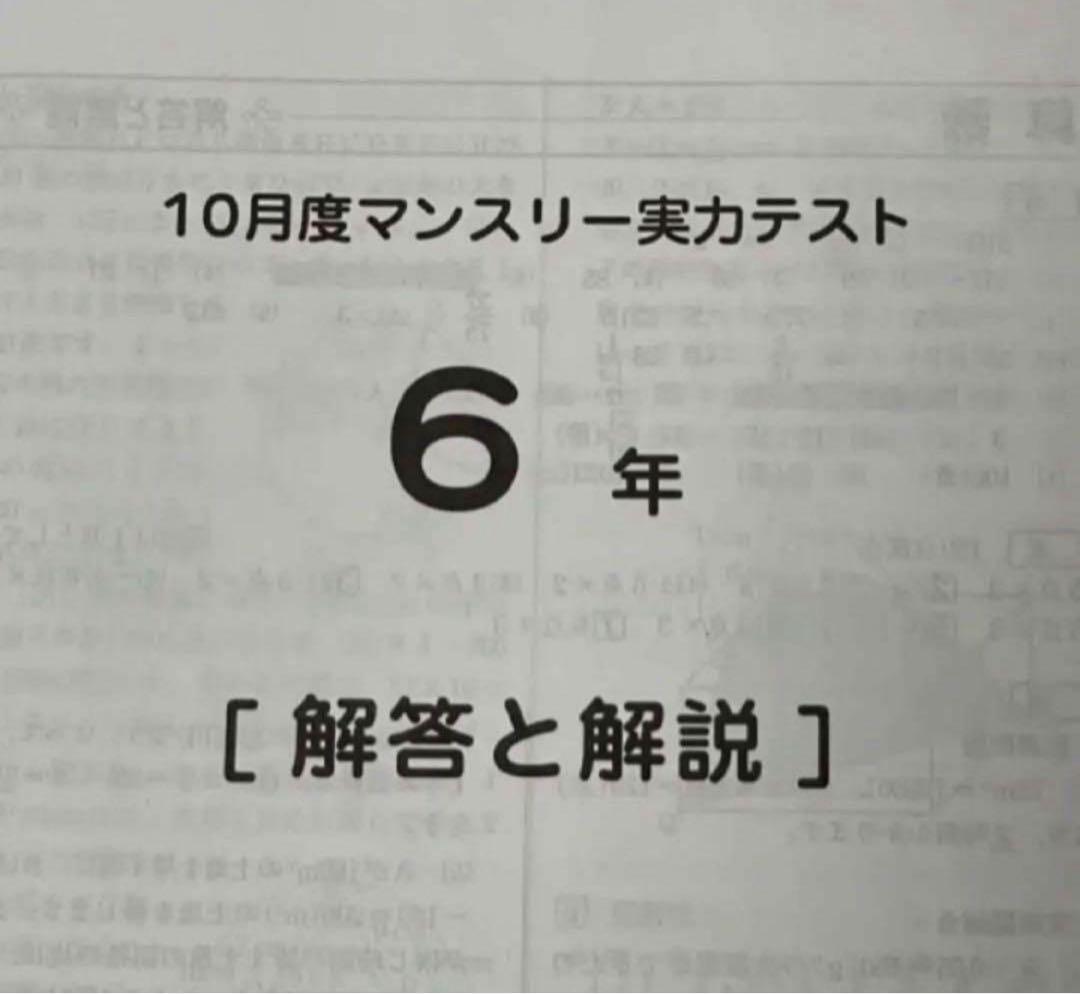 サピックス 6年生 2022年10月度マンスリー実力テスト 原本 - メルカリ
