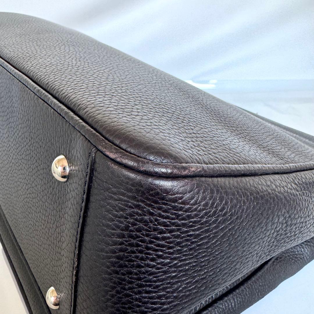 値引不可】カルティエ サントス ビジネスバッグ レザー ダークブラウン