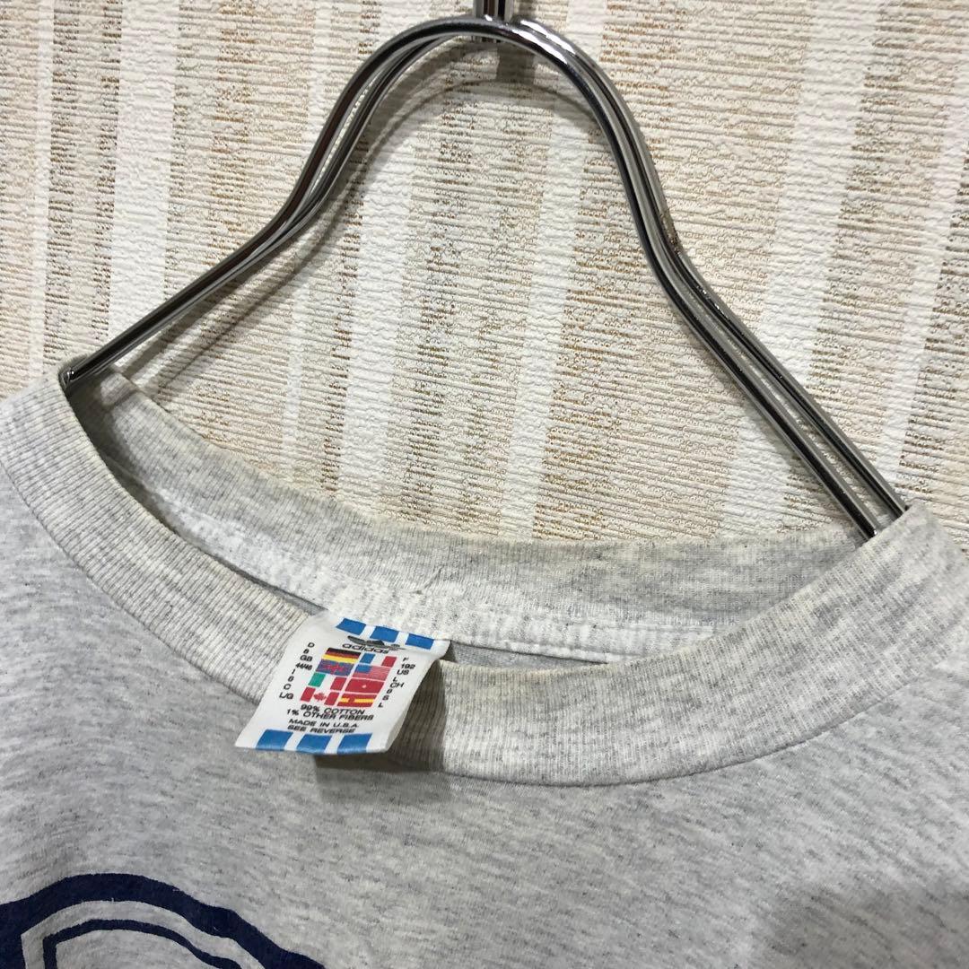 90s USA製 常田大希 adidas アディダス ロンT 両面プリント 反転