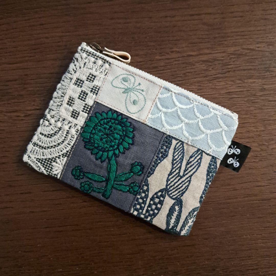 ミナペルホネン☆ハンドメイド☆ポーチ☆カードケース☆forest tile