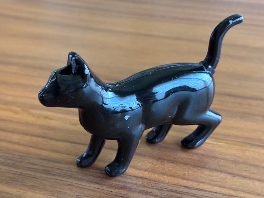 黒猫 ガスライター ヴィンテージ 約40年前 レトロ 猫 ジャンク扱い