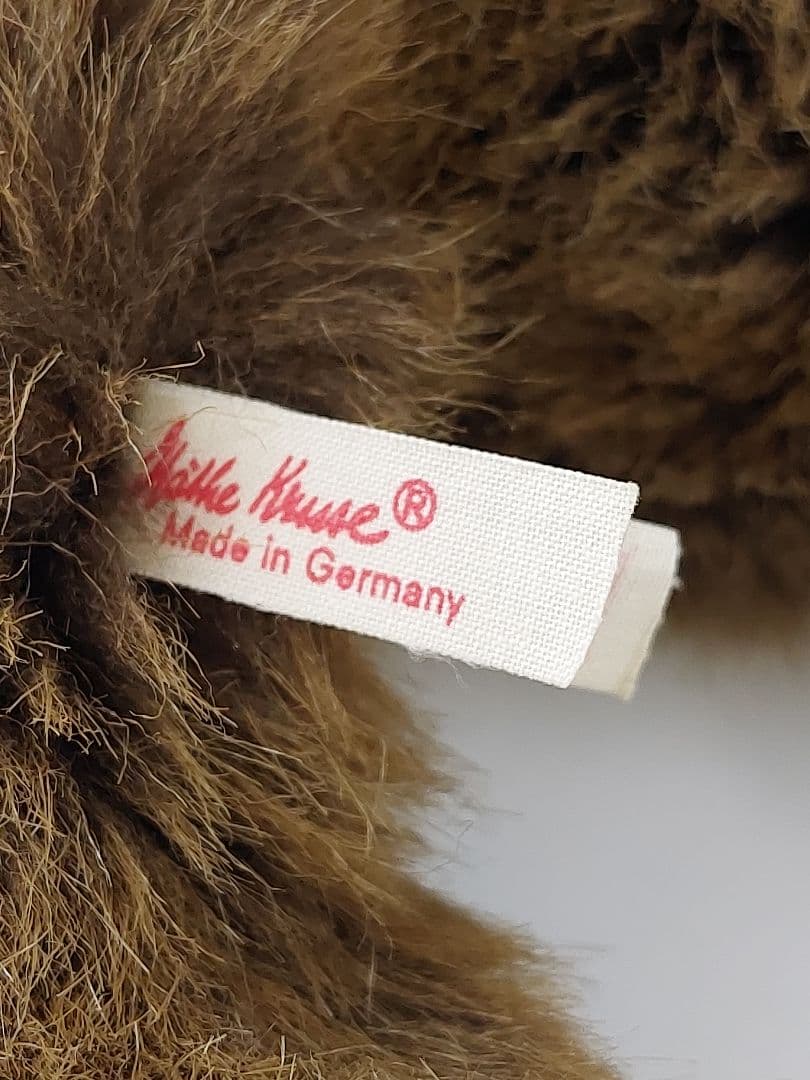 廃盤品 ケテクルーゼ ぬいぐるみ クタクタ犬 ドイツ製 ブラウン 横向き