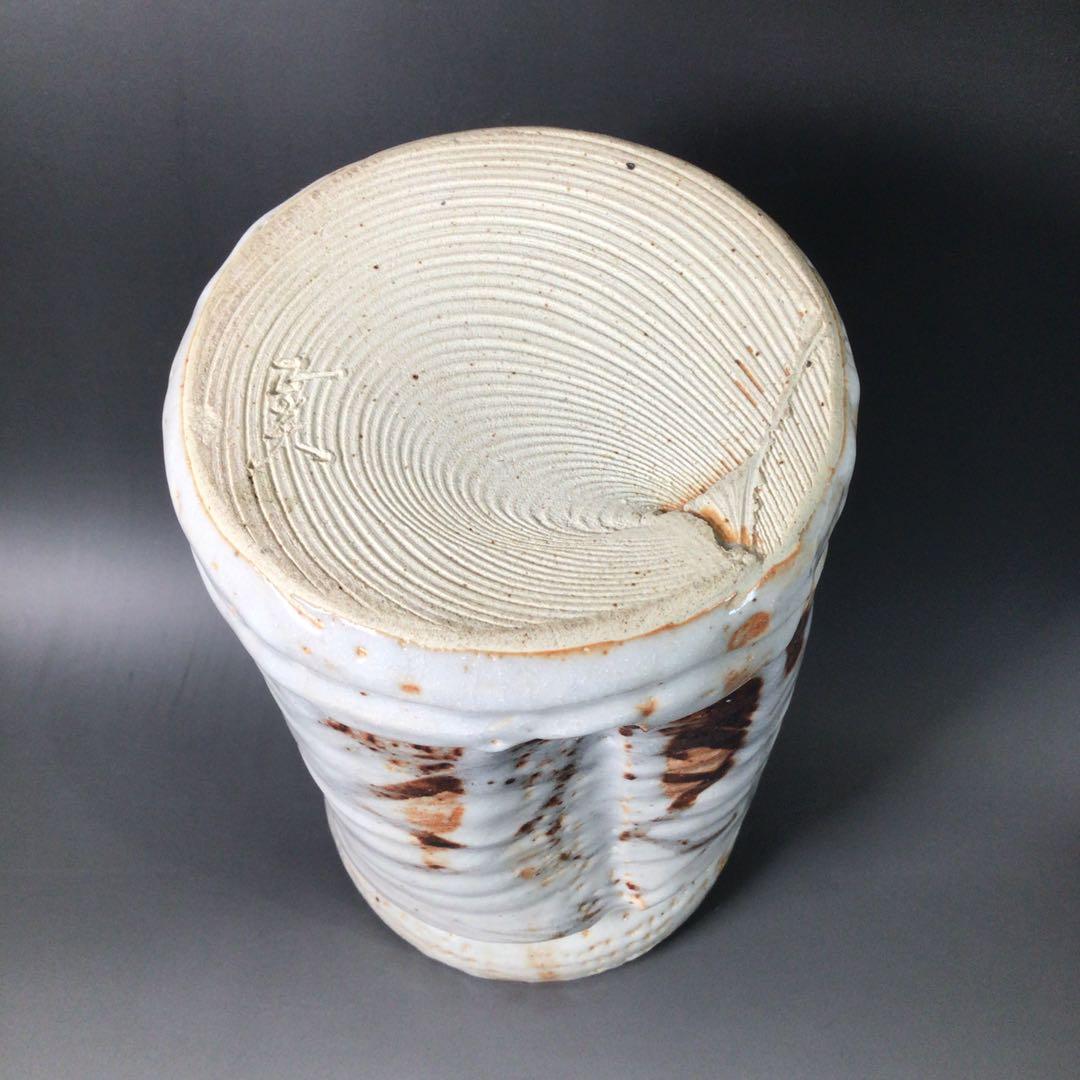 S152 水指 『美濃焼』『矢田正炎造』『志野水指』 共箱 茶道具