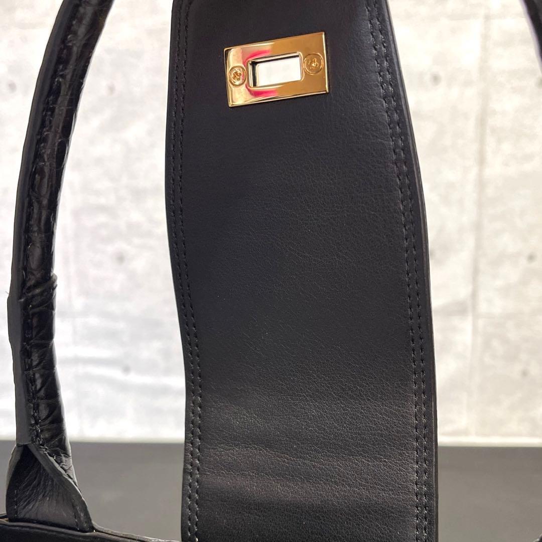専用品BEAUGRAND クロコダイル JRA認定 ブラック トートバッグ - メルカリ