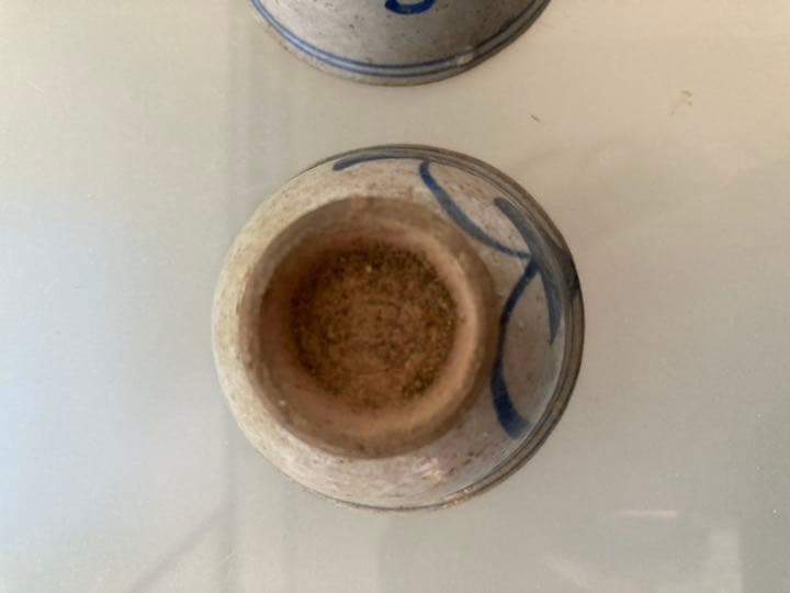 江戸昭和レトロ古い美術品年代不明お猪口2客