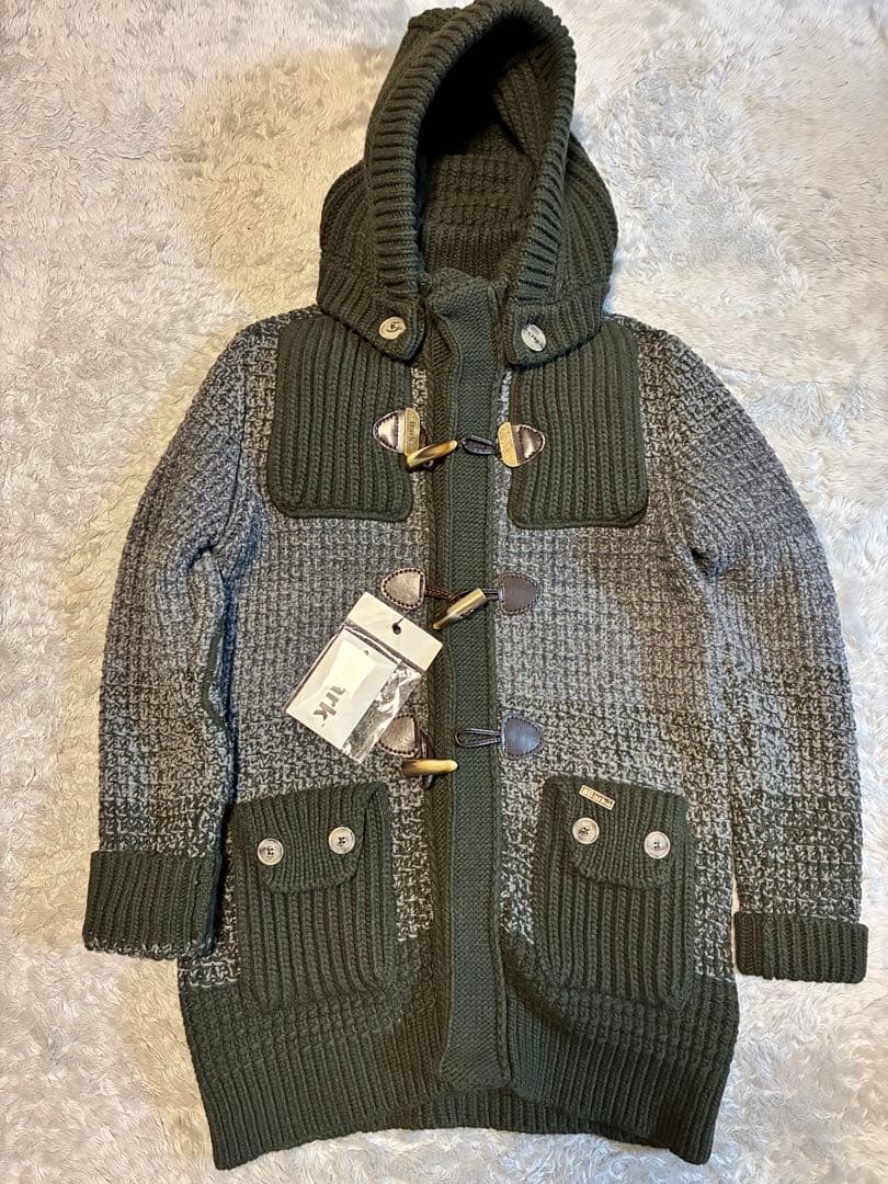 Bark イタリア製　フード付きニットダッフルコート Bark】【イタリア製】【アウター】バーク『ニットダッフルコート